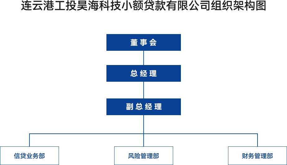 金融板塊-連云港工投昊?？萍夹☆~貸款有限公司組織架構(gòu)圖